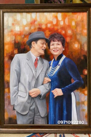 tranh chân dung vẽ tay đẹp treo tường nghệ thuật (sao chép)