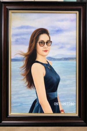 vẽ tranh chân dung sơn dầu theo ảnh giống thật tại hà nội