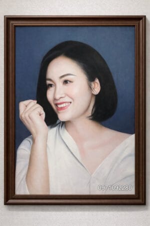 tranh vẽ sơn dầu chân dung làm quà tặng (sao chép)