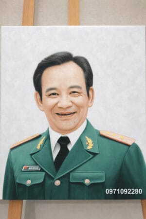 tranh sơn dầu chân dung vẽ vợ chồng đẹp (sao chép)