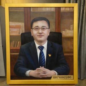 tranh chân dung vẽ doanh nhân treo phòng làm việc (sao chép)