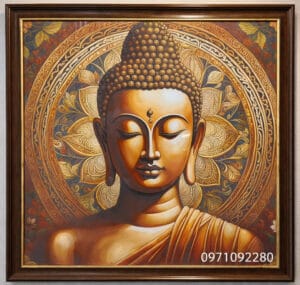 tranh chân dung vẽ khuôn mặt phật tuyệt đẹp